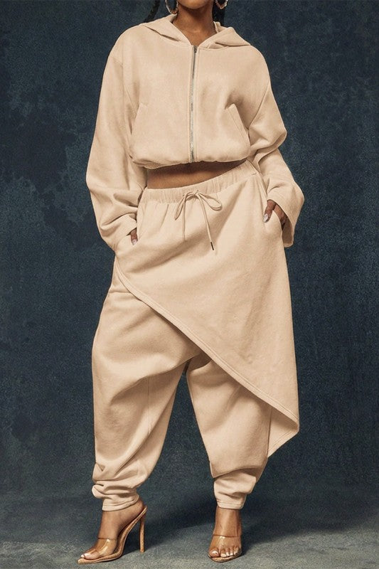 Off Duty Drama Jogger Set (Olive)