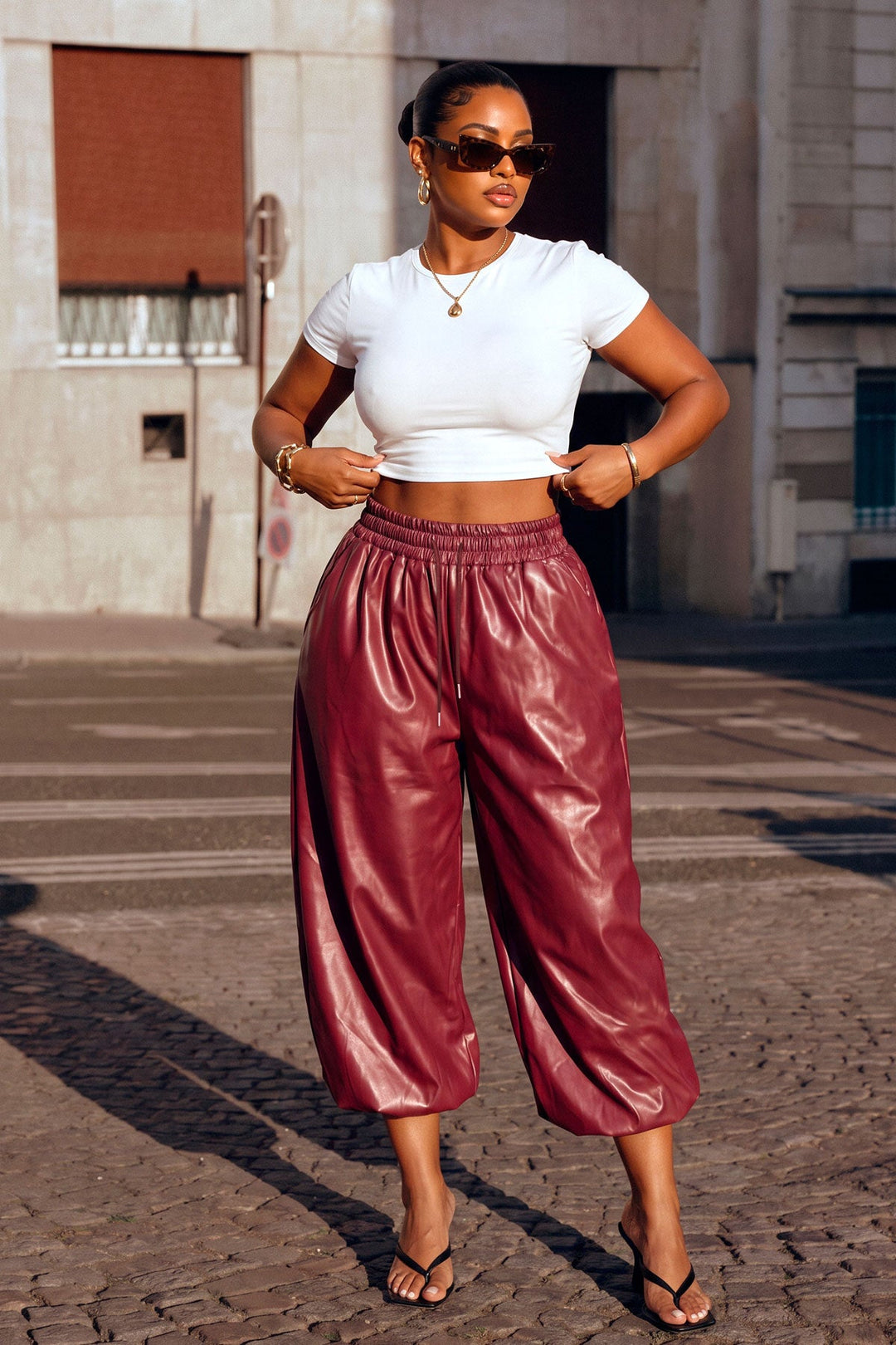 Turn it Around Balloon Joggers (Black)