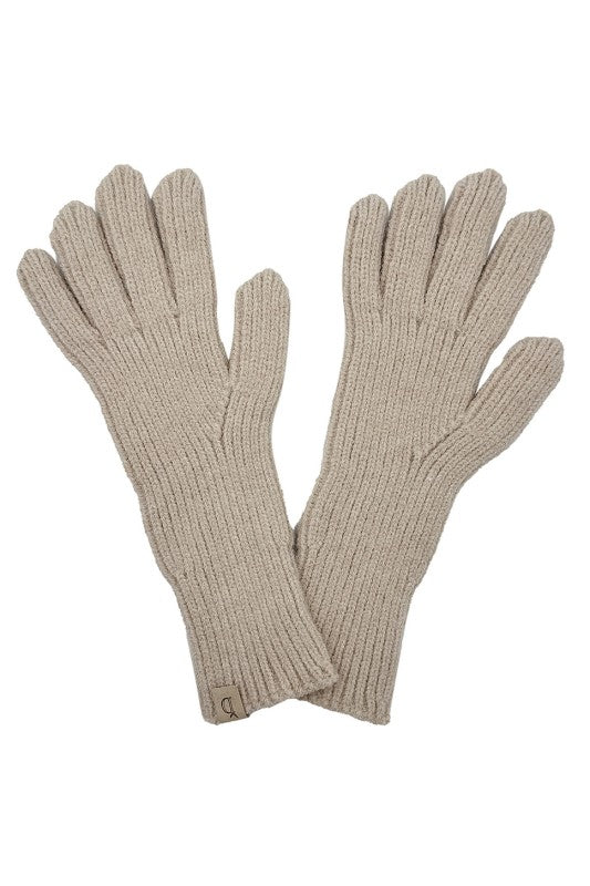 Long Winter Knit Gloves