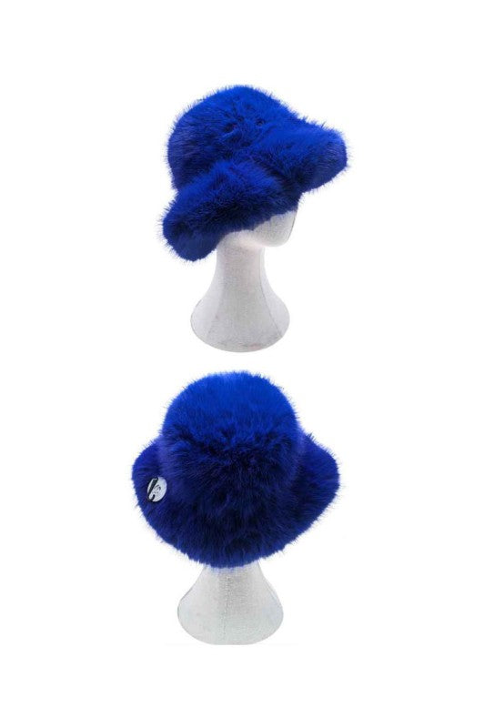 Fluffy Faux Fur Bucket Hat