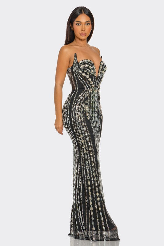 Regal Nights Embellished Dress