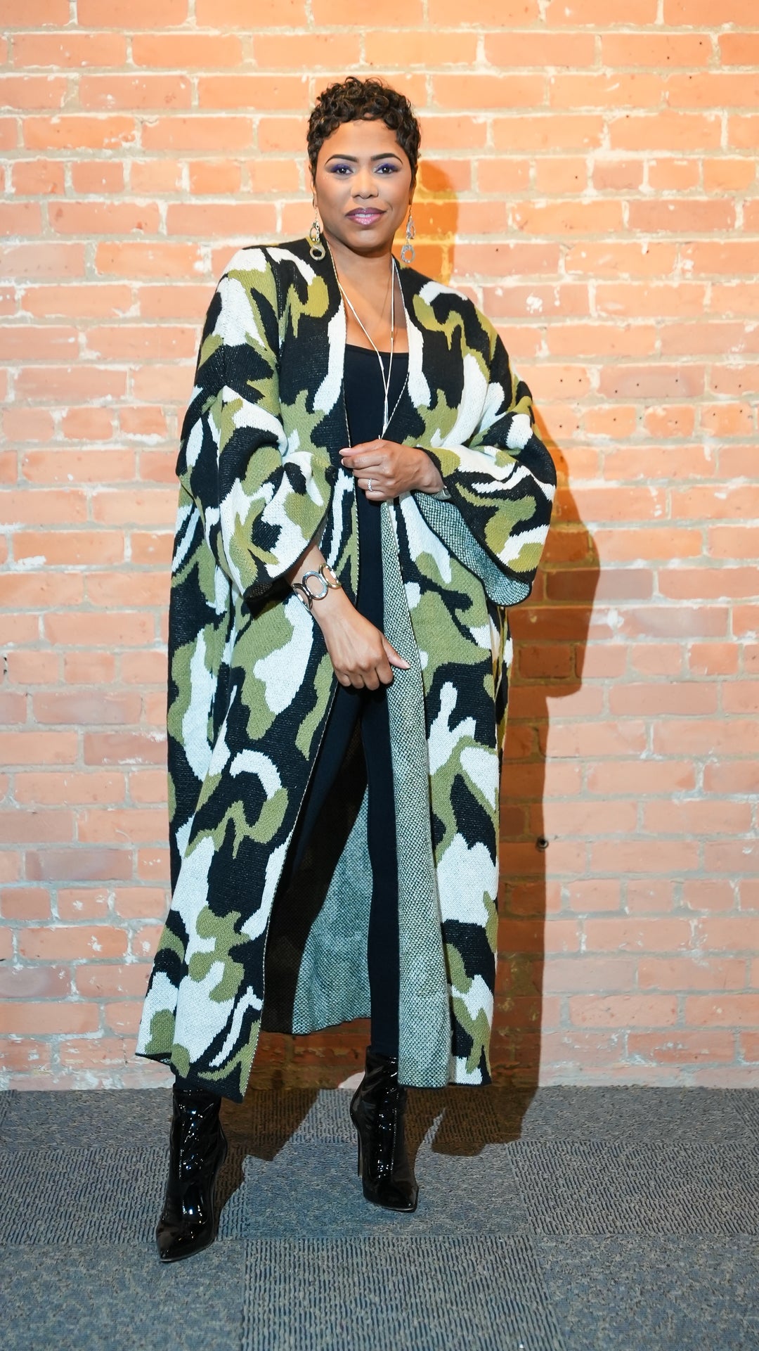 The Authority Oversized Camo Cardigan