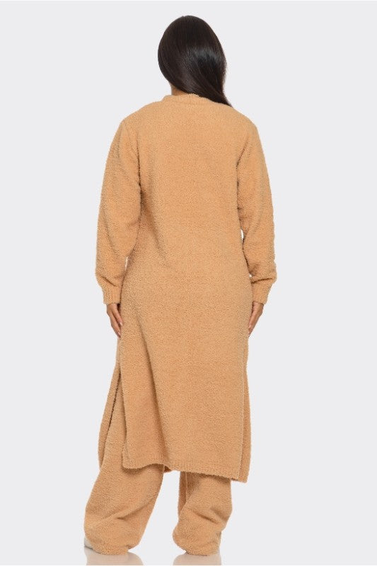 Warm me up Cozy 3pc Set (Beige & Black)