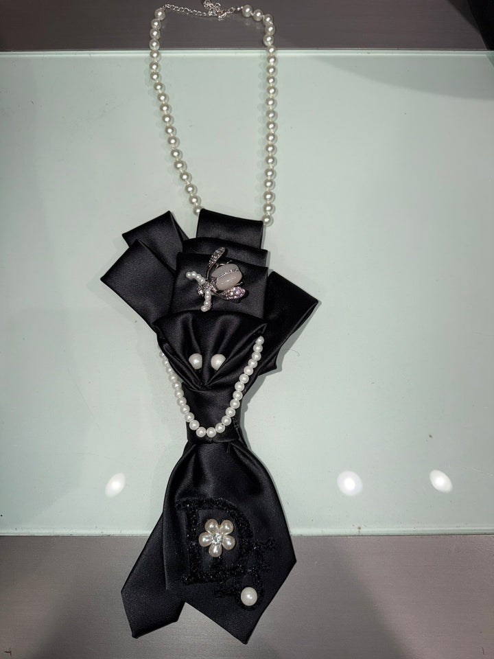 Noir Satin Soft Necktie