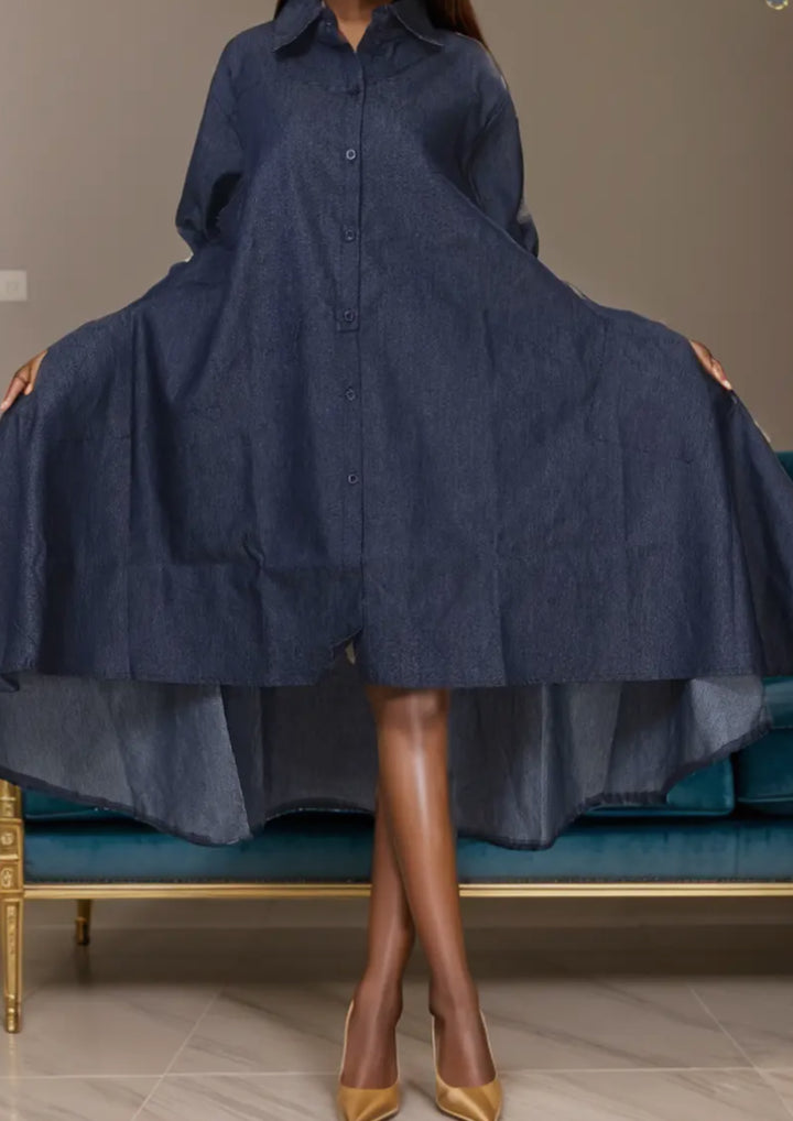 To Be Blessed Denim FlairDress