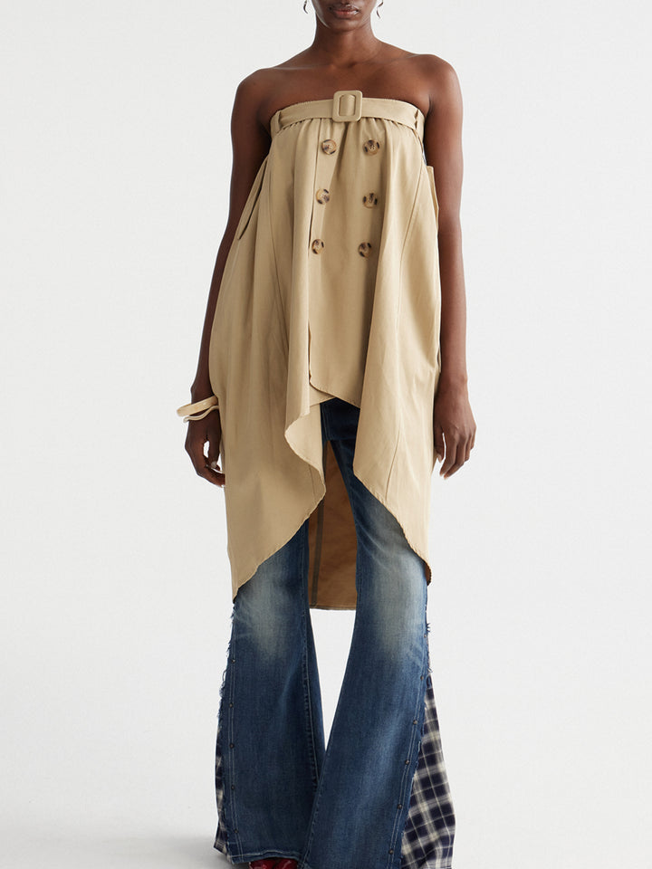 Belted Up Button Top/Dress
