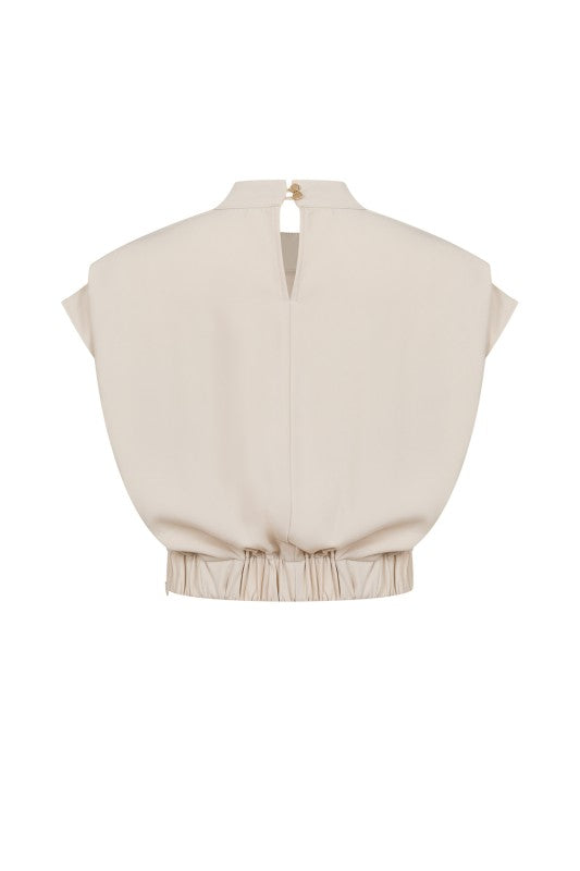 Pleated Over Crop Top