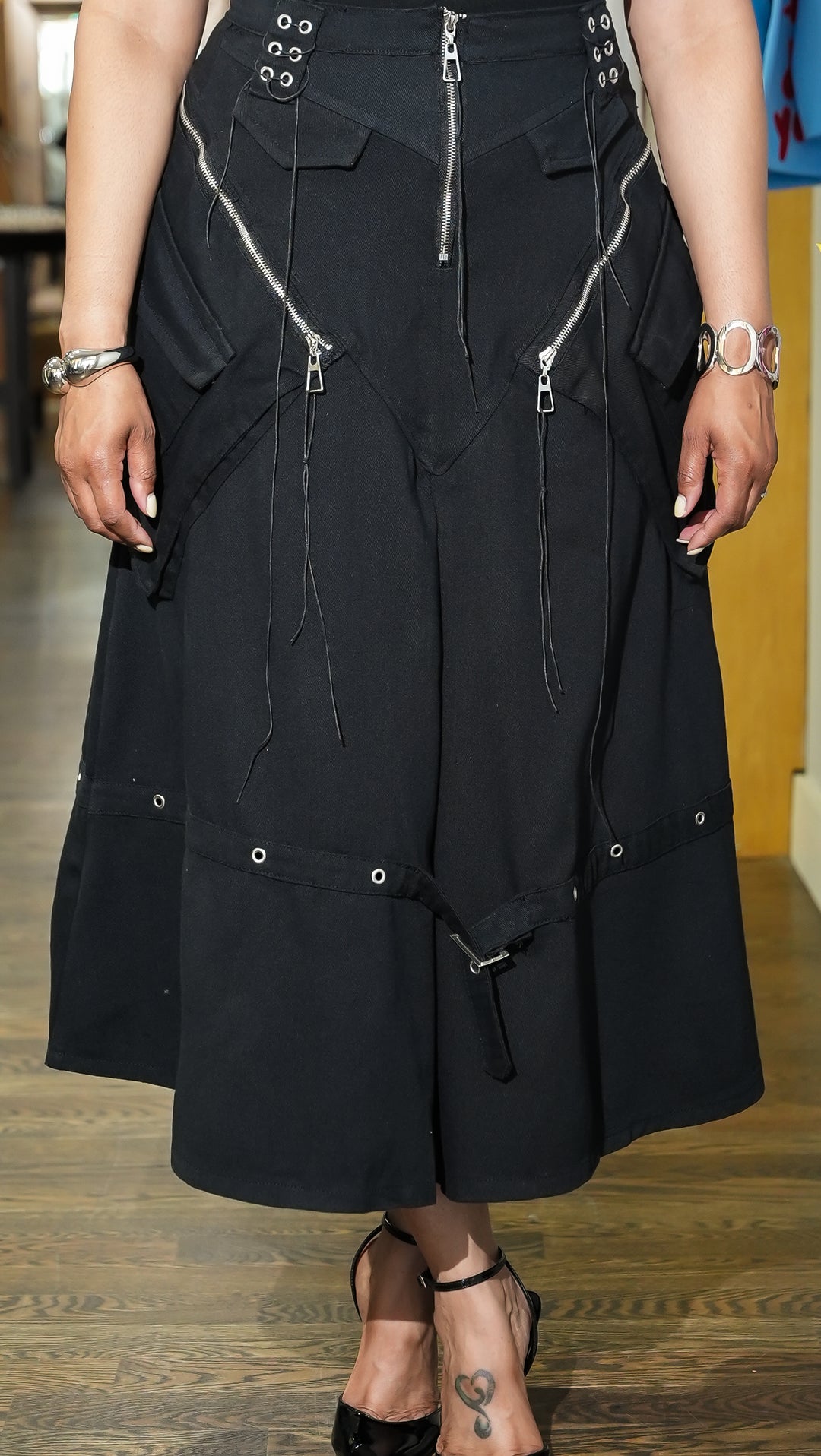 All those Zippers Maxi Skirt