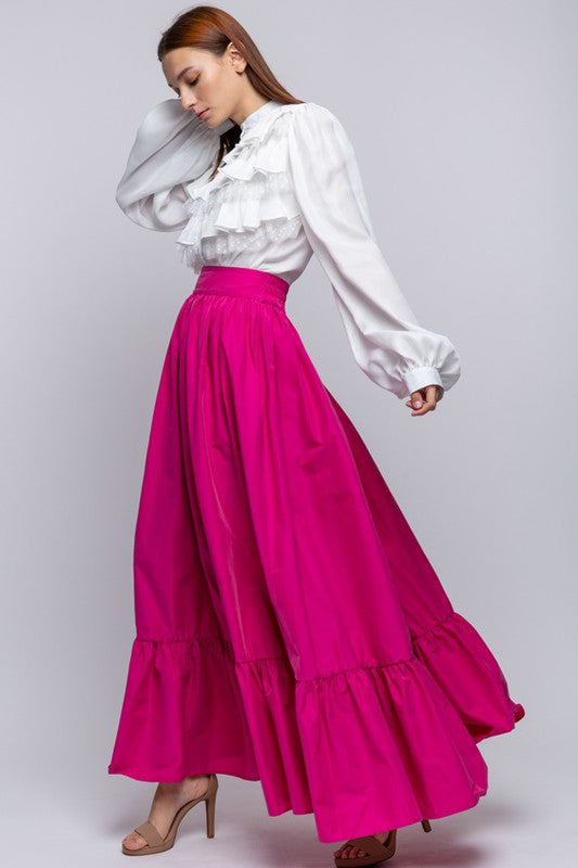 Big Flare Pocket Skirt (Hot Pink)