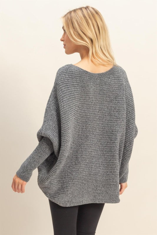 Oversized Boat Neck Sweater