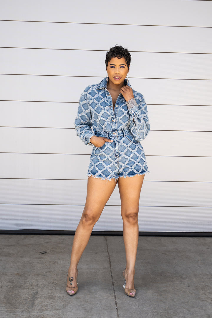 Creating distressed Lines Romper