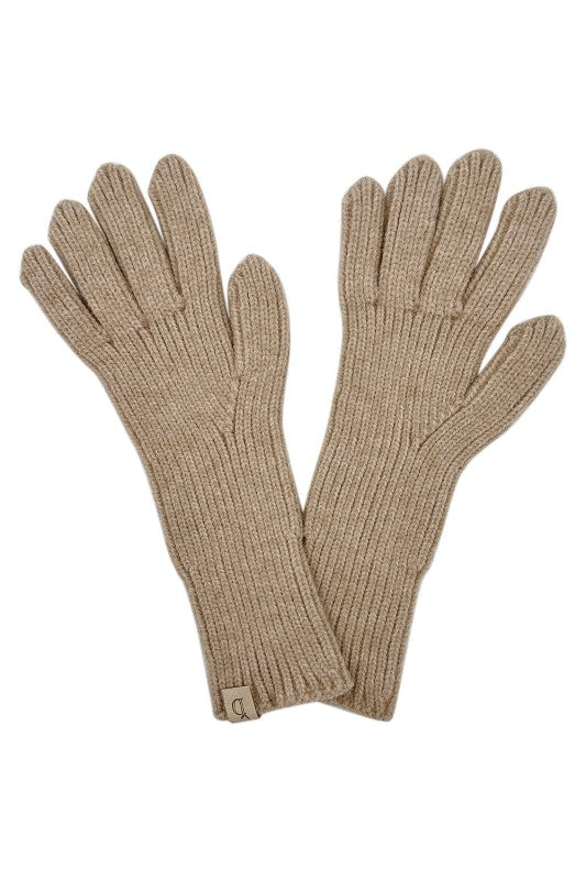 Long Winter Knit Gloves