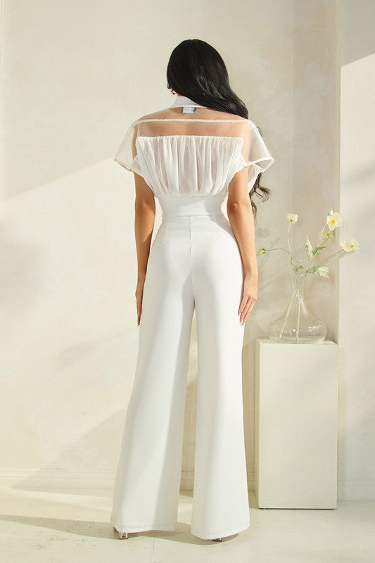 Charisma Sheer Tulle Mesh Top Pants Set