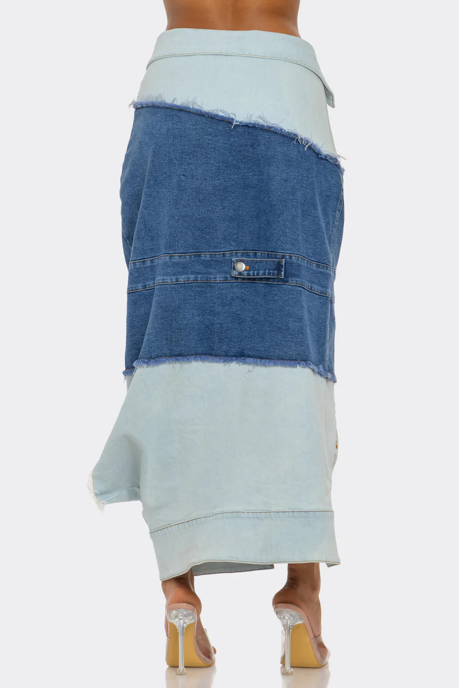Upside Down Denim Skirt ( Plus Size Only)