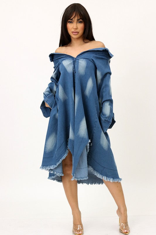 Wrap it Around Denim Wash Dress/Skirt