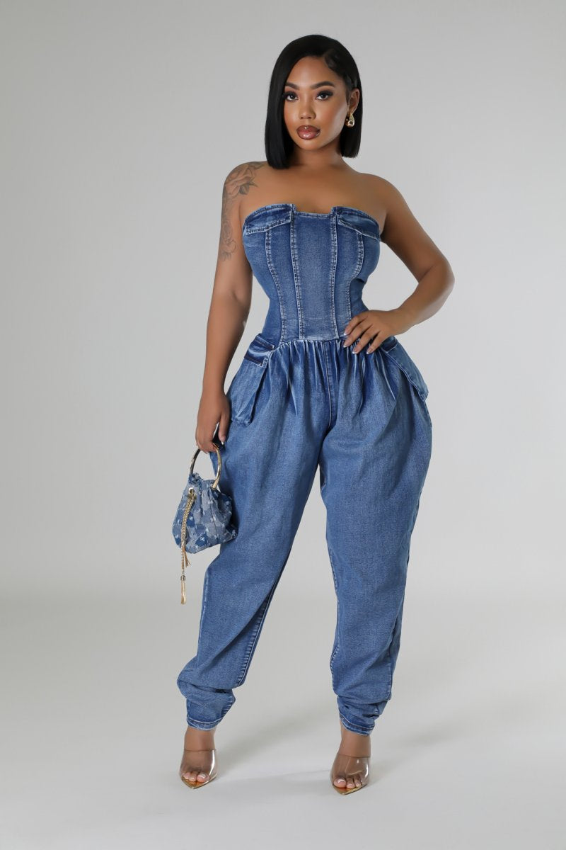 Meliza Tube Stretch Jumpsuit