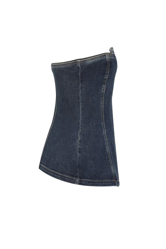 Wrap it Around Denim Tube Top
