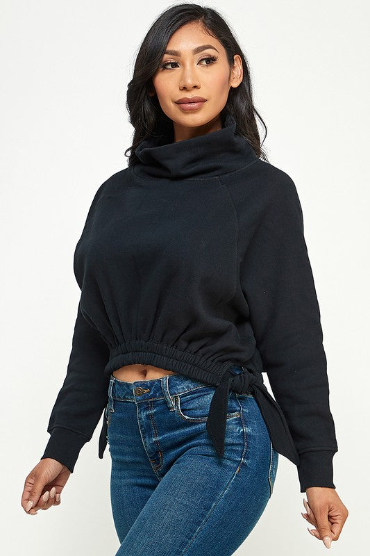 Fleece High Neck Sweatshirt