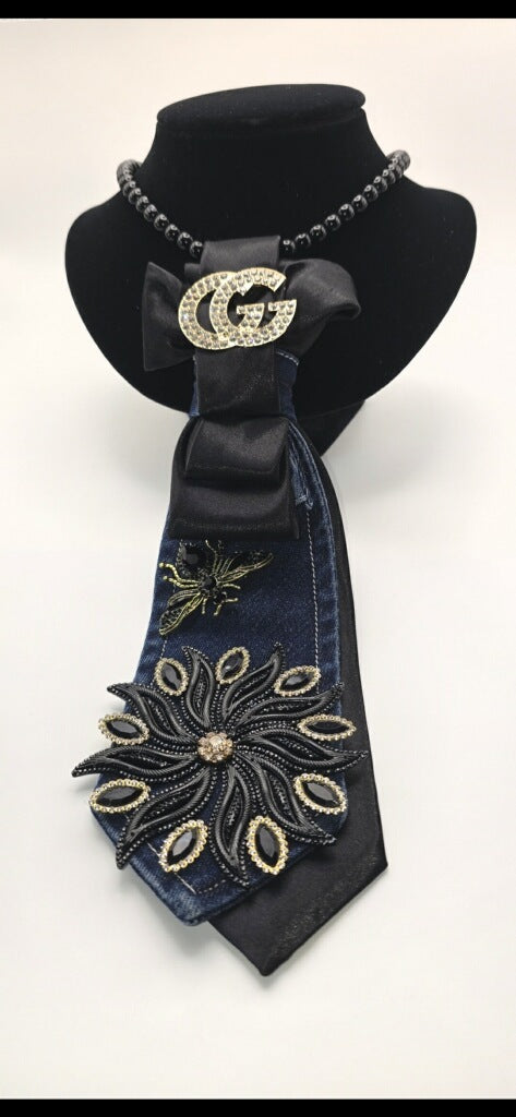 Denim Double GG Necktie