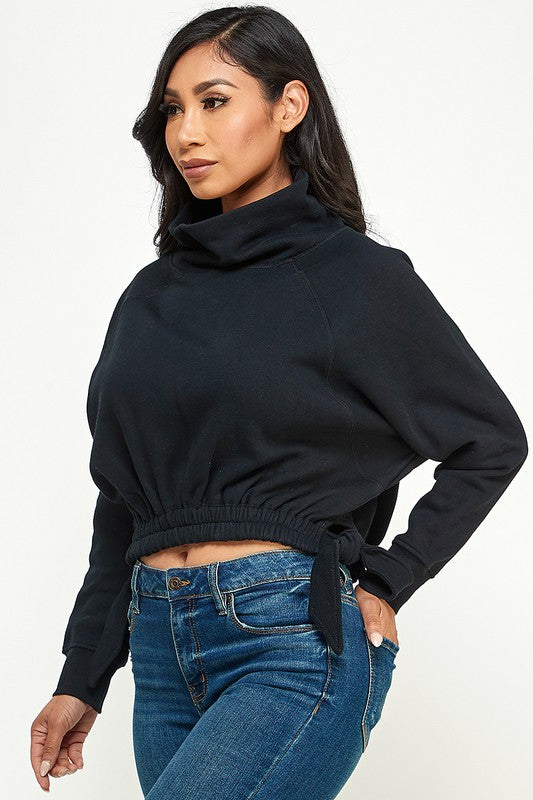 Fleece High Neck Sweatshirt