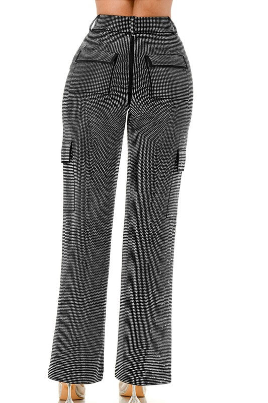 Stone Cold Rhinestone Pocket Pants