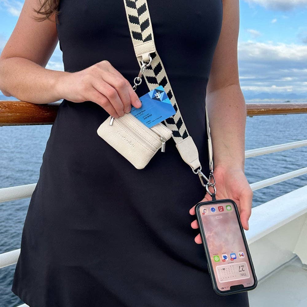 Clip &amp; Go Strap w/Zippered Pouch Chevron
