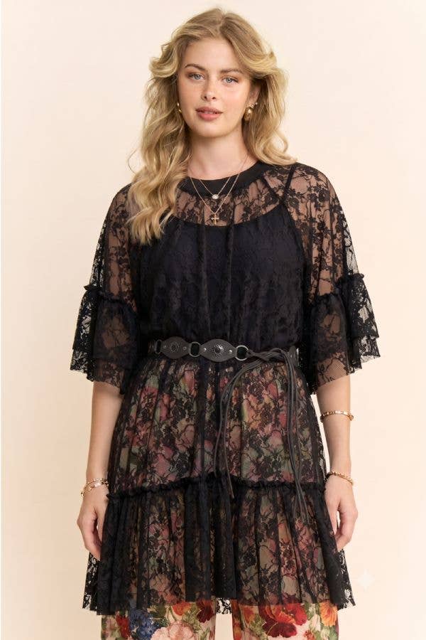 Wild Flower Romance Lace Tunic (Ivory)