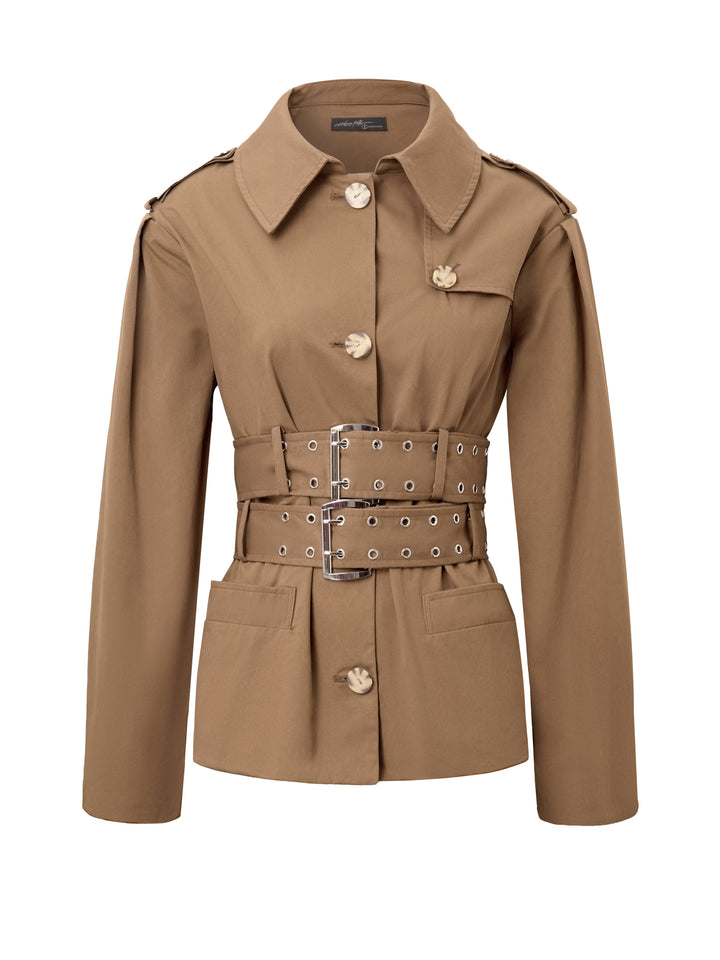 GIANN DOUBLE TAKE BELTED UTILITY JACKET