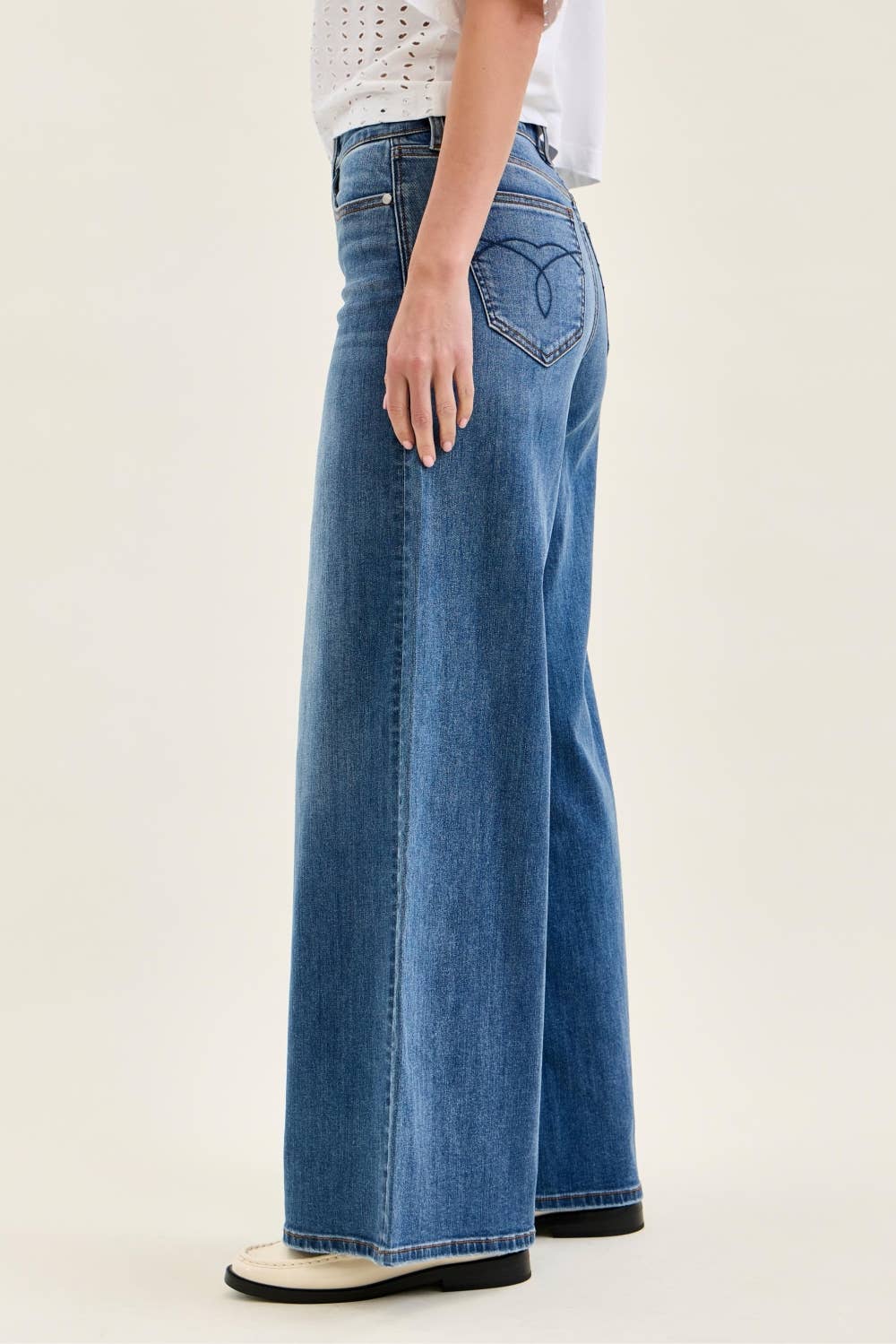 The Skyline Wide Leg Palazzo Jeans| Judy Blue