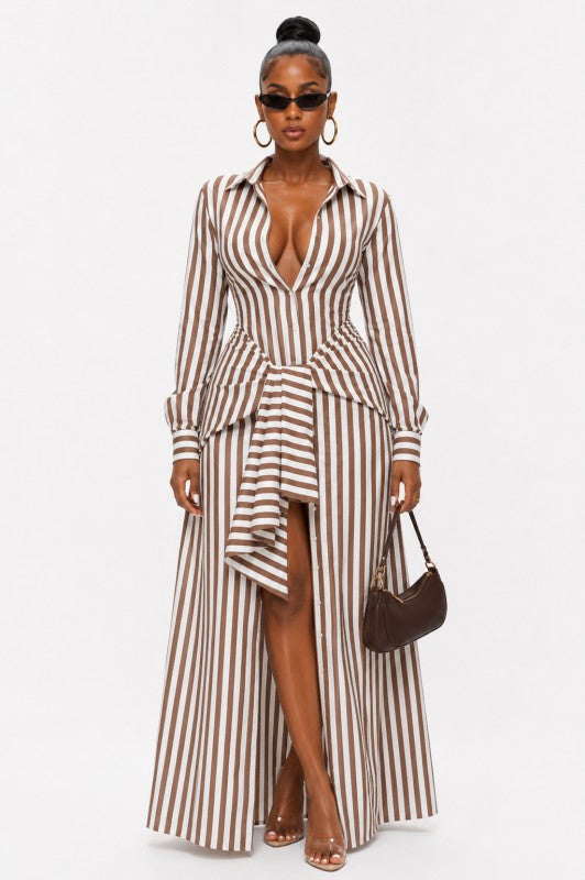 Monaco Affair Shirt Dress (Blue)