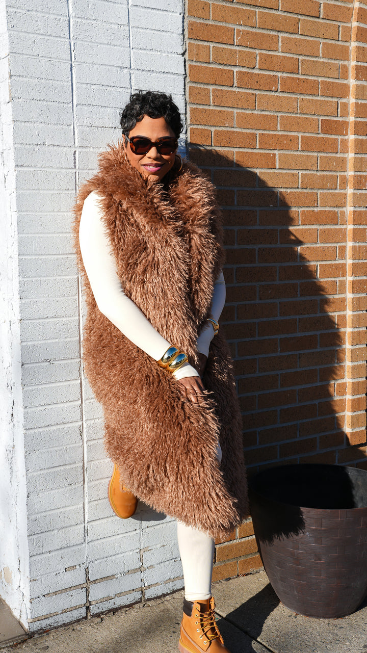 Coastal Chic Luxe Vest - Brown