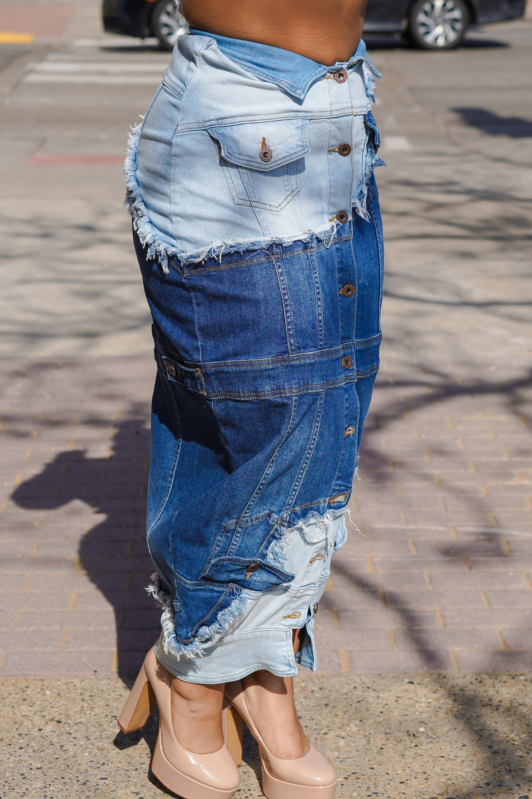 Can't Decide Which Way Denim Skirt