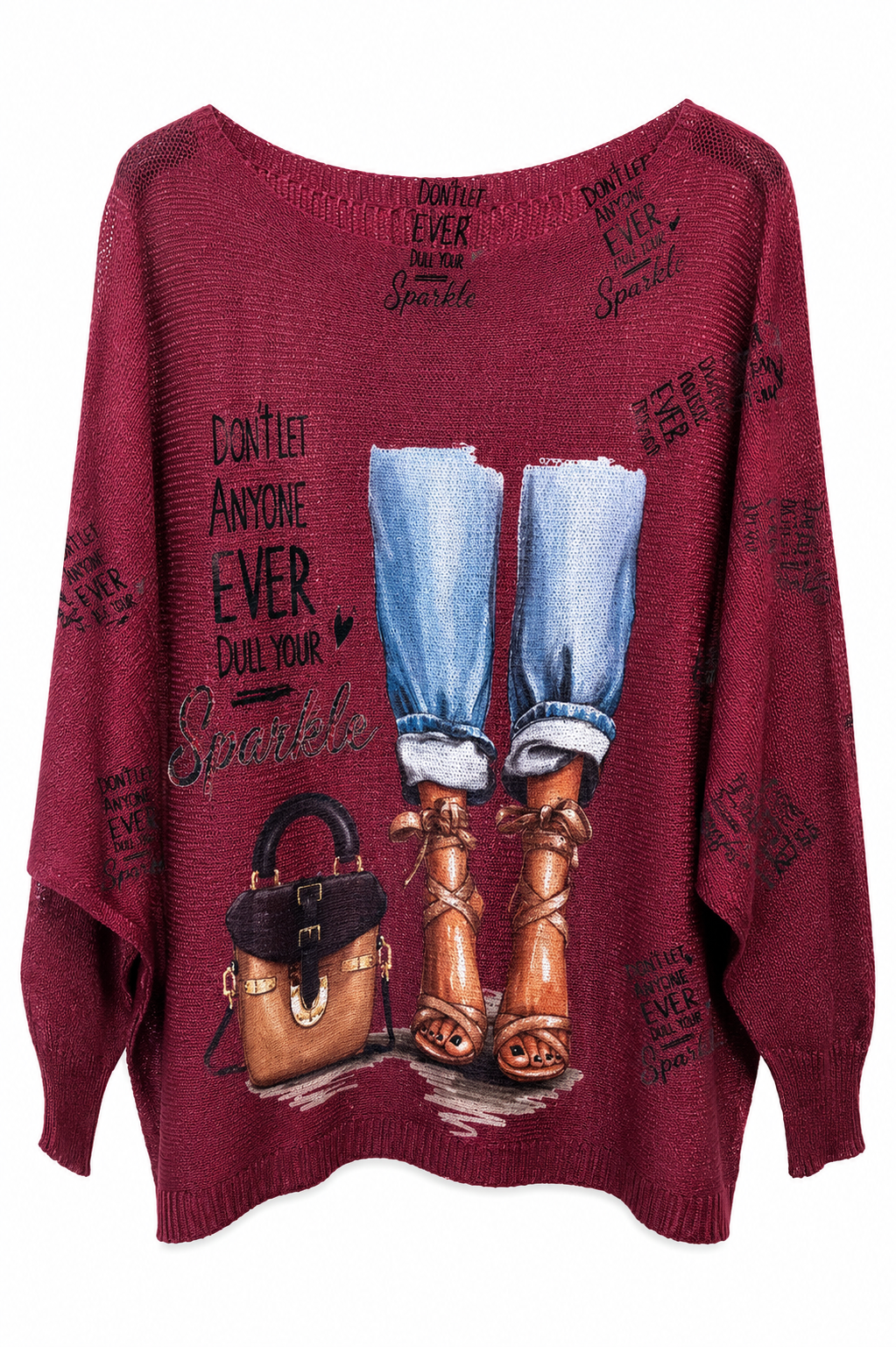 Booked &amp; Busy Oversized Graphic Top (Blue)