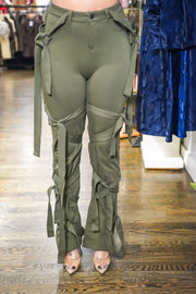 Kali B String French Terry Pants (Khaki)