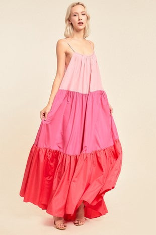 Summer Flair Colorblock Maxi Dress