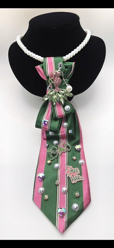 Skee Wee Pink &amp; Green Necktie