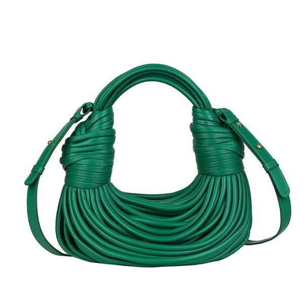 Rows of Strings Handle Purse (Green)