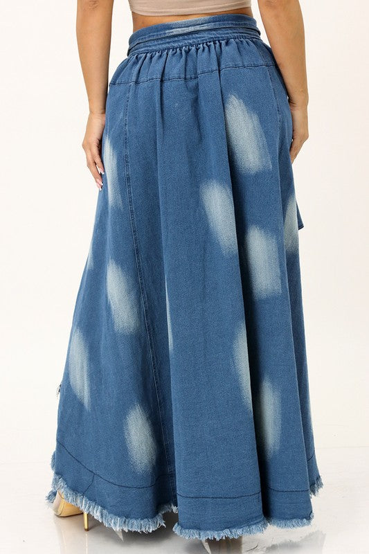 Wrap it Around Denim Wash Dress/Skirt