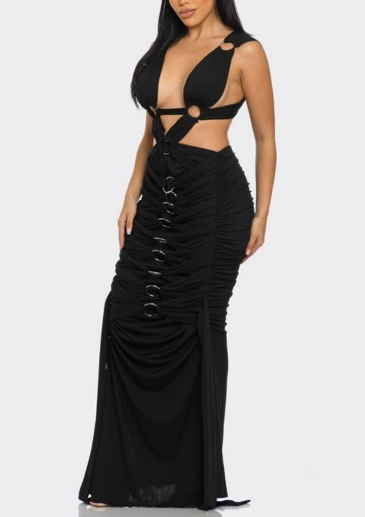 Alora Sexy Pleated Strappy Dress