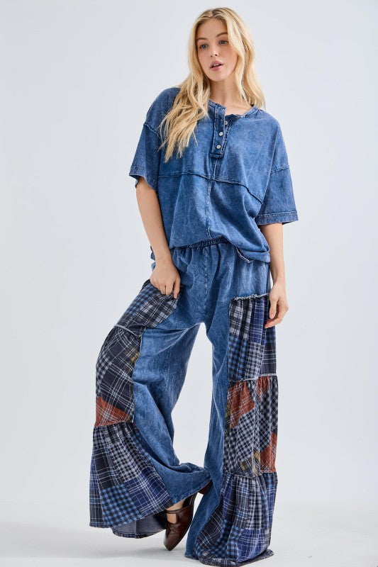 Boho Remix Patchwork Denim Pants