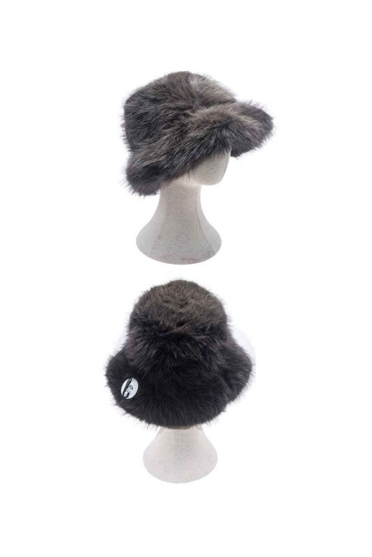 Fluffy Faux Fur Bucket Hat