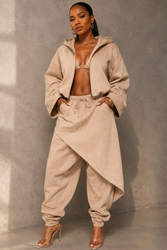 Off Duty Drama Jogger Set (Olive)