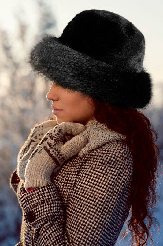 Russian Style Faux Fur Bucket Hat