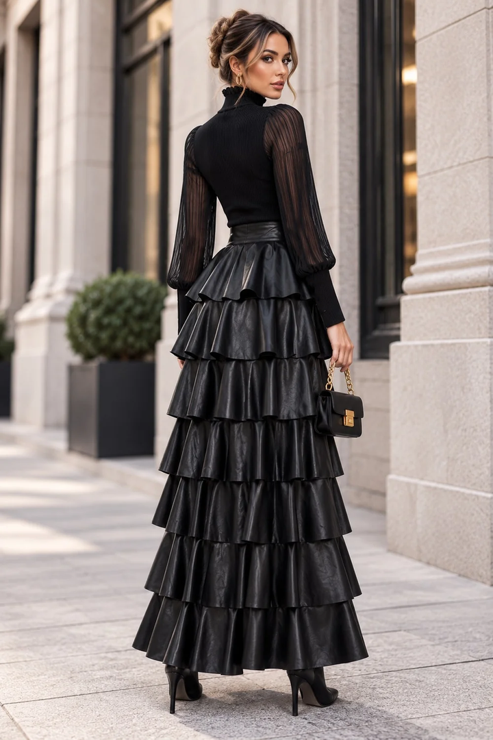Drama Theory Ruffle Maxi Skirt