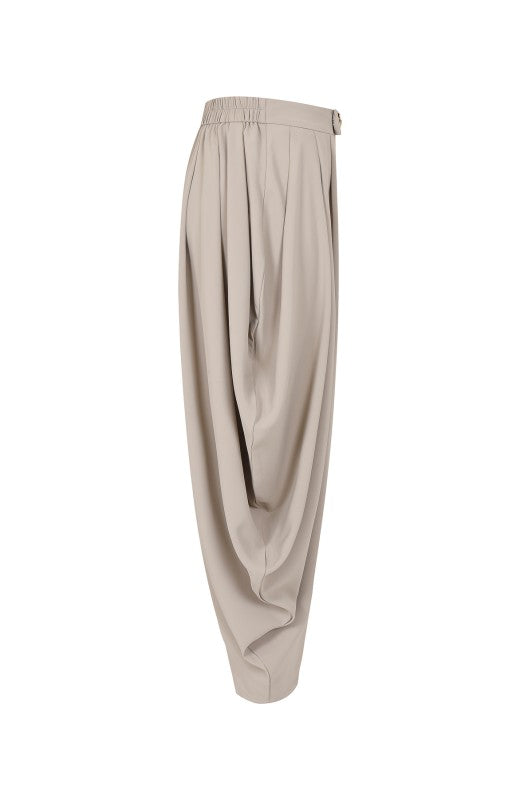 Draped Elegance Harem Pants (Olive)