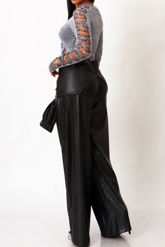 Knot it Up Faux Leather Pants