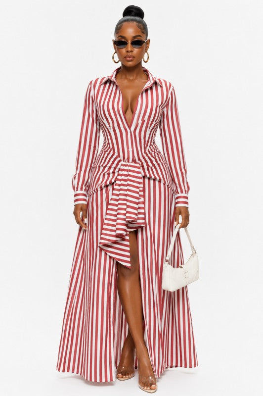 Monaco Affair Shirt Dress (Blue)