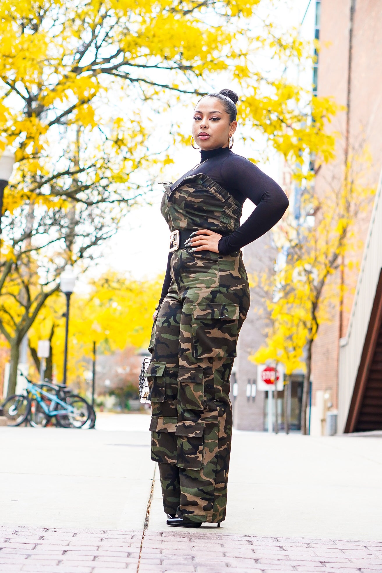 Camo hot sale cargo jumpsuit