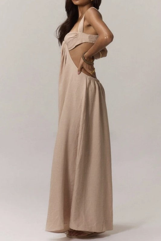 Island Oasis Cutout Maxi Jumpsuit
