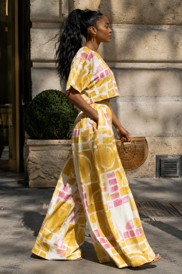 Sunshine Muse Palazzo Pants Set